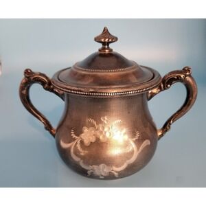 Bristol Quadruple Plate Etched Sugar Bowl